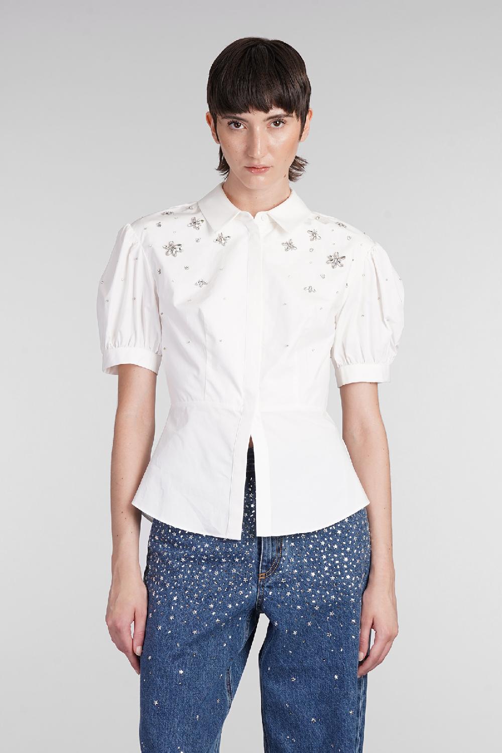 Deliberti Self Portrait Camicia in cotone bianco cod. 403753 - Deliberti The Luxury Shopping