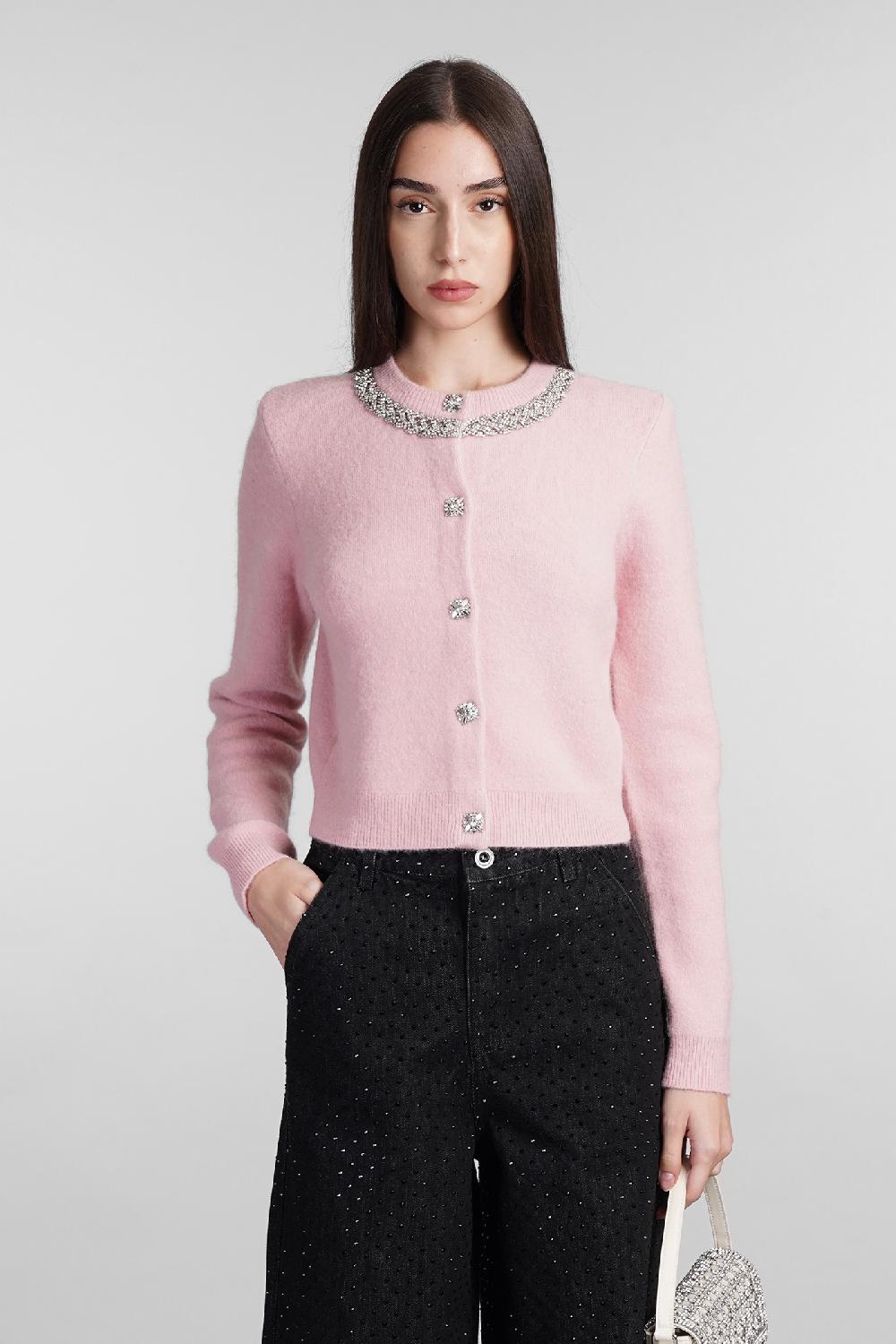 Deliberti Self Portrait Cardigan in viscosa rosa cod. 408235 - Deliberti The Luxury Shopping
