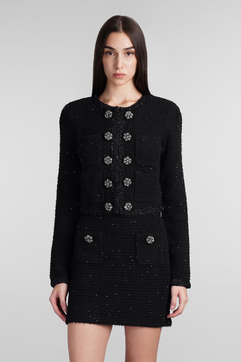 Deliberti Self Portrait Giacca casual in poliestere nero cod. 409106 - Deliberti The Luxury Shopping