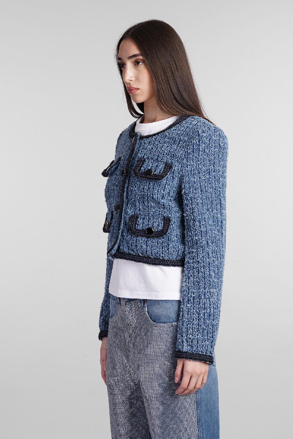 Deliberti Self Portrait Giacche Denim In Cotone Blu Cod. 403751 - Deliberti The Luxury Shopping