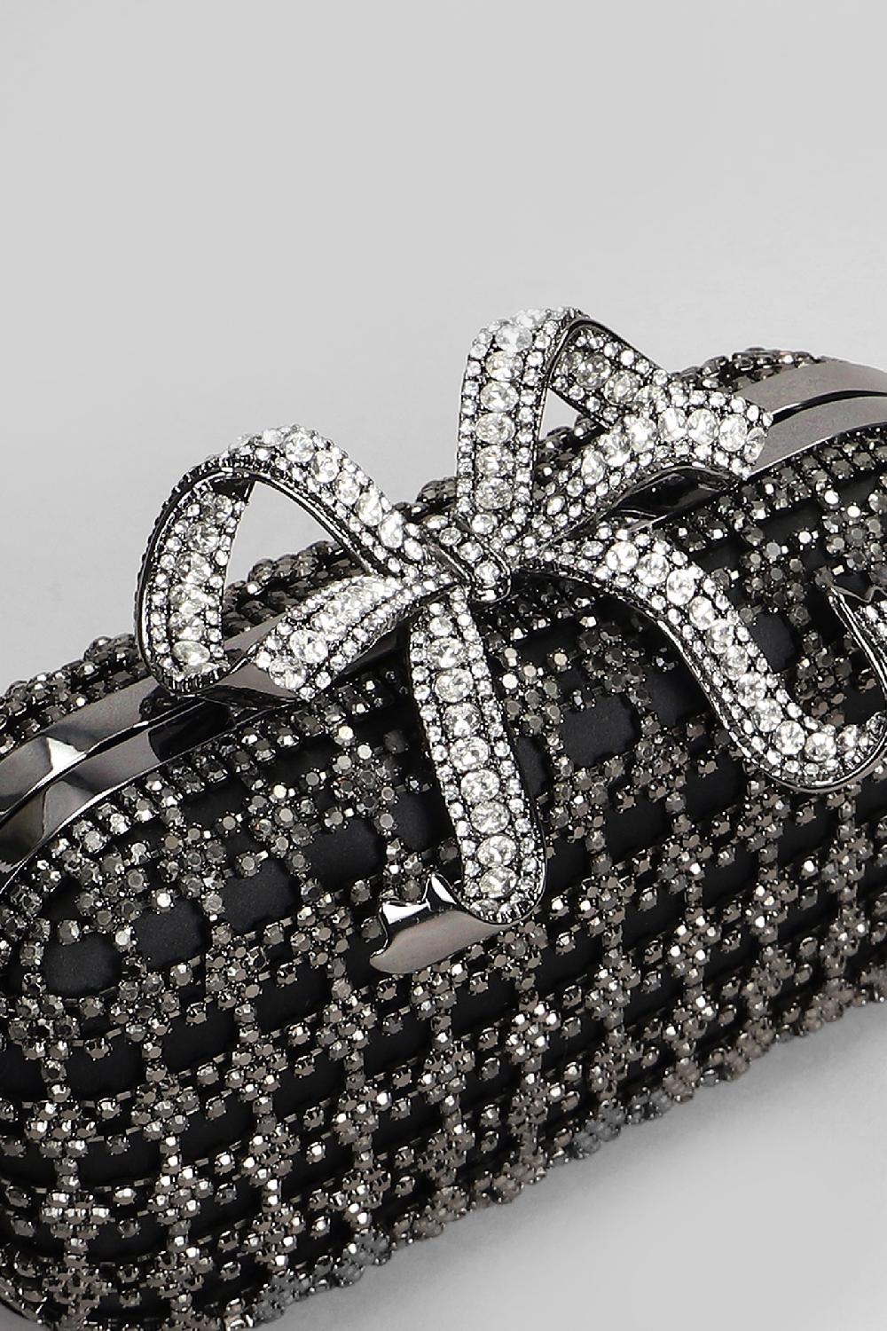 Deliberti Self Portrait Pochette Crystal Clutch Bag In Poliestere Nero Cod. 408265 - Deliberti The Luxury Shopping