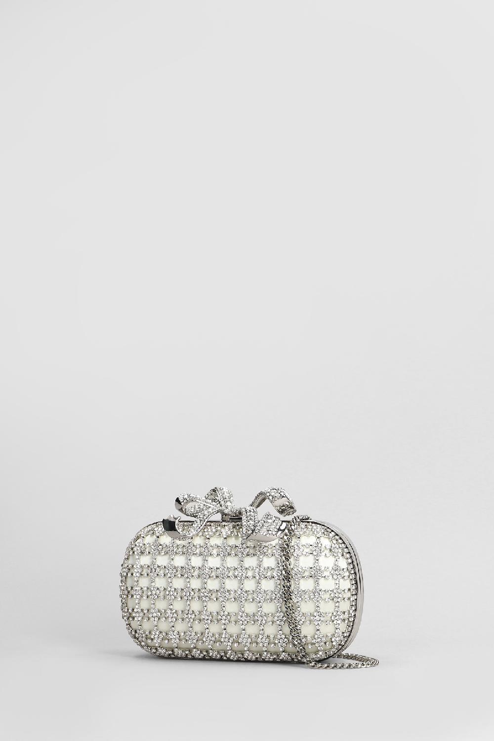 Deliberti Self Portrait Pochette Crystal Clutch Bag In Poliestere Beige Cod. 408266 - Deliberti The Luxury Shopping