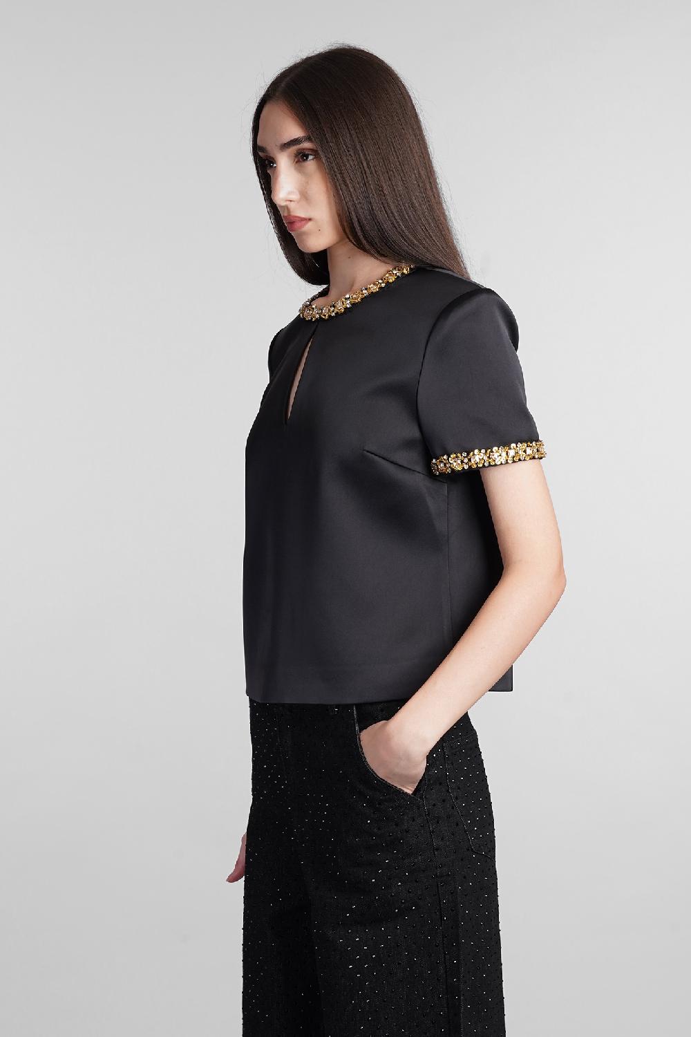 Deliberti Self Portrait Topwear In Poliestere Nero Cod. 408239 - Deliberti The Luxury Shopping