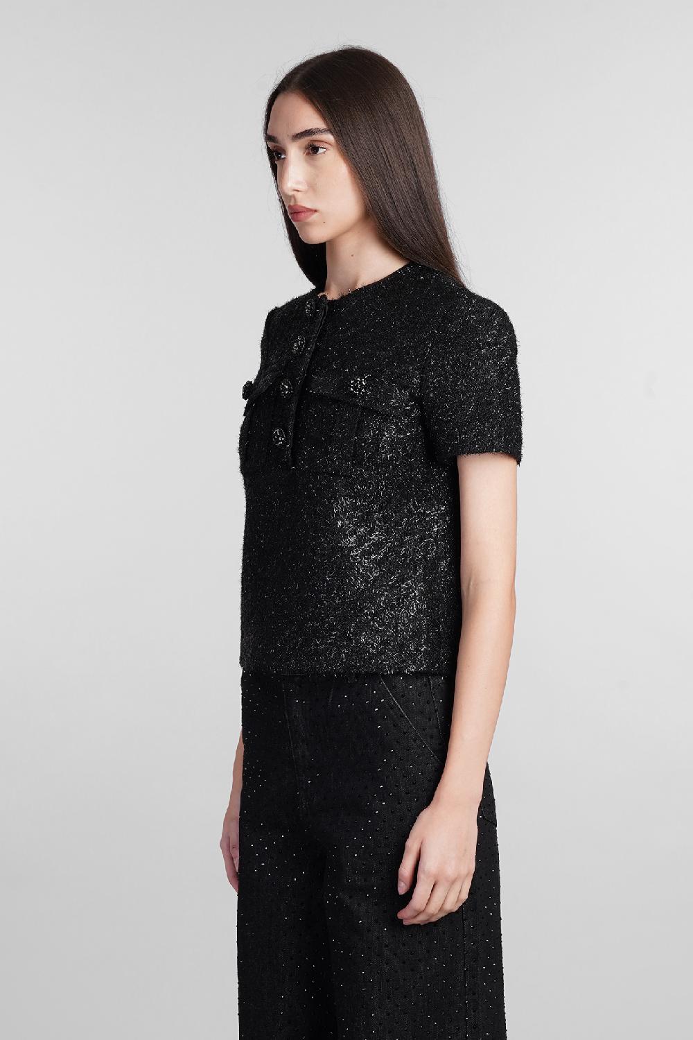 Deliberti Self Portrait Topwear In Poliestere Nero Cod. 408238 - Deliberti The Luxury Shopping