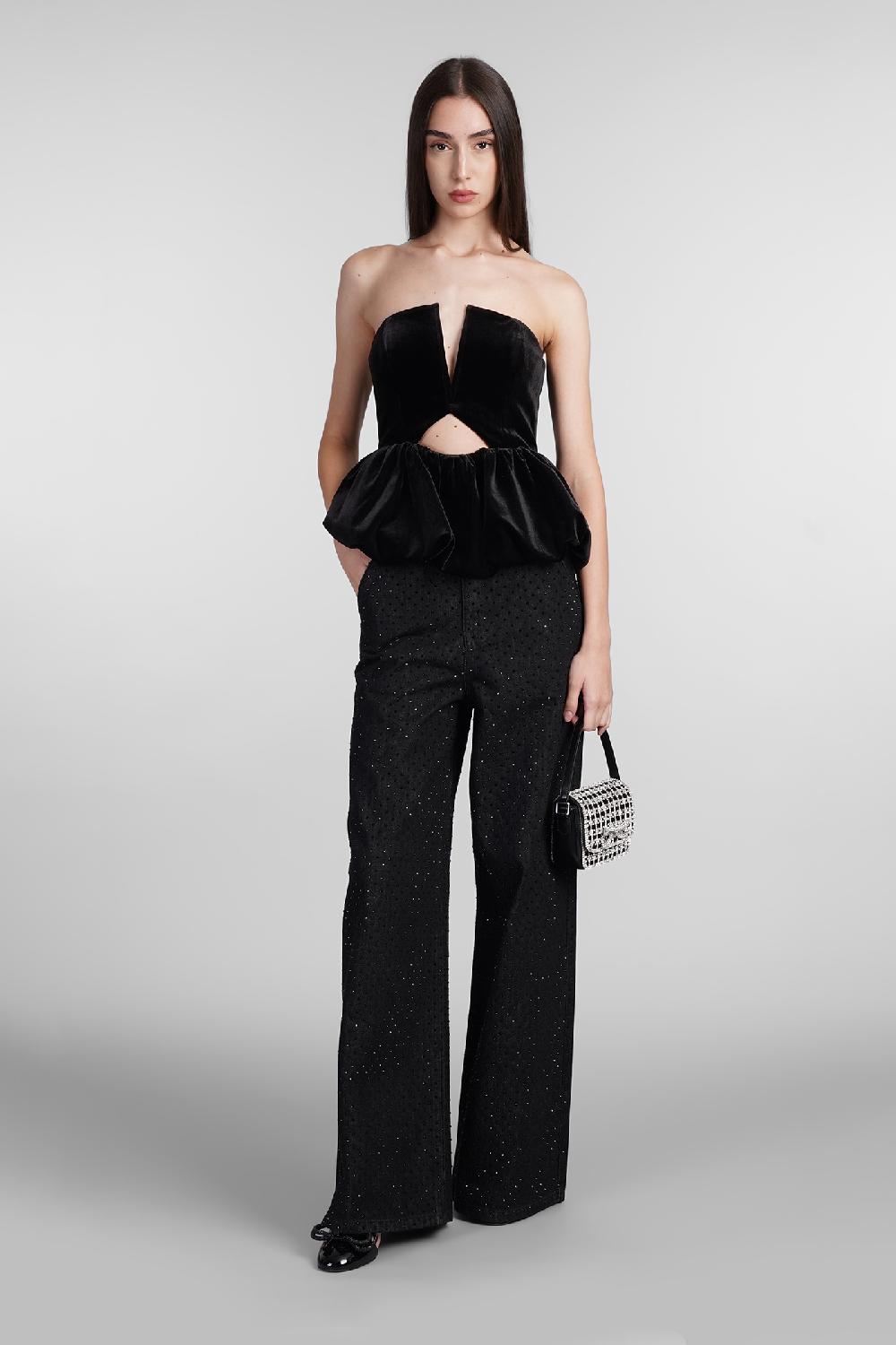 Deliberti Self Portrait Topwear In Poliestere Nero Cod. 408241 - Deliberti The Luxury Shopping