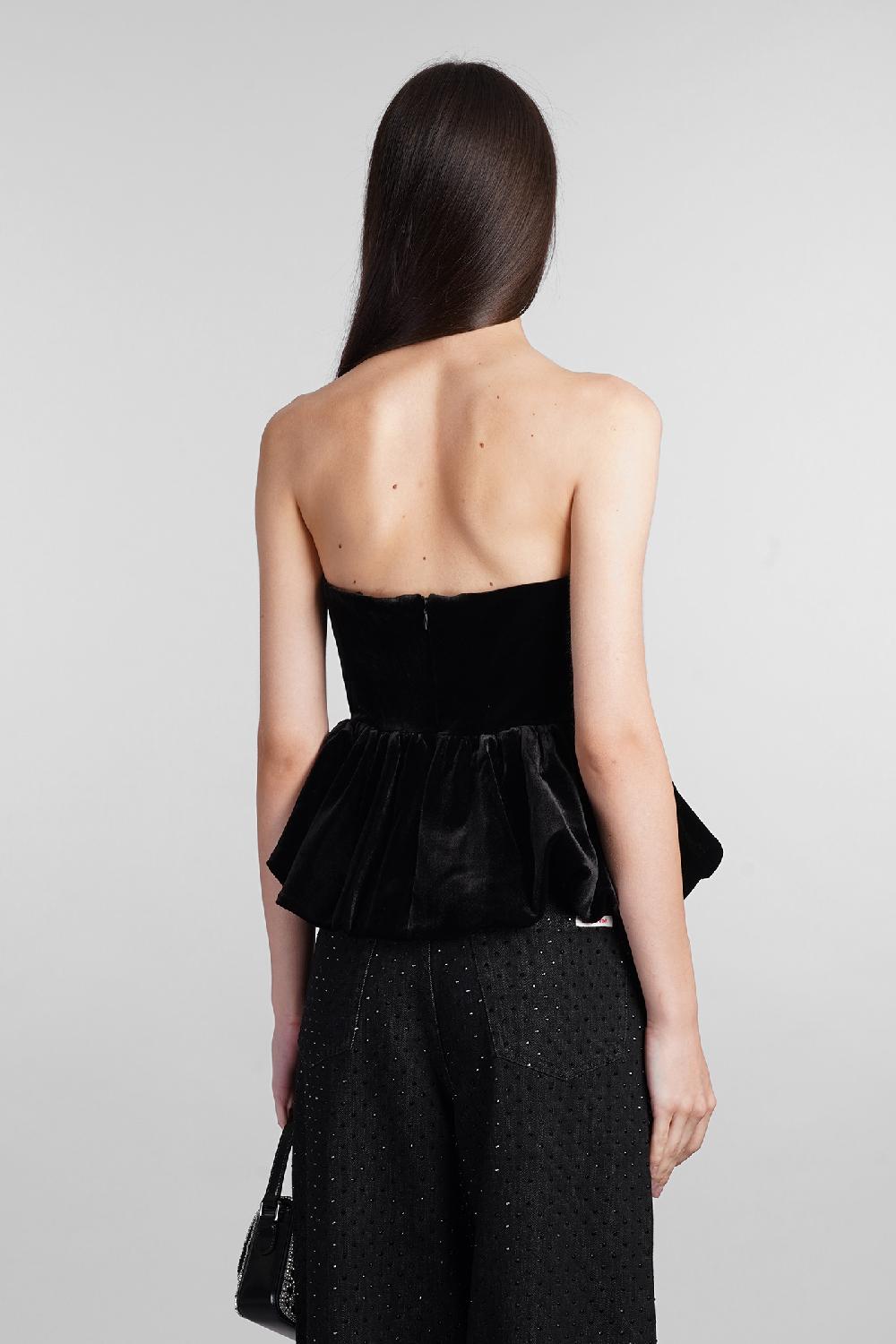 Deliberti Self Portrait Topwear In Poliestere Nero Cod. 408241 - Deliberti The Luxury Shopping