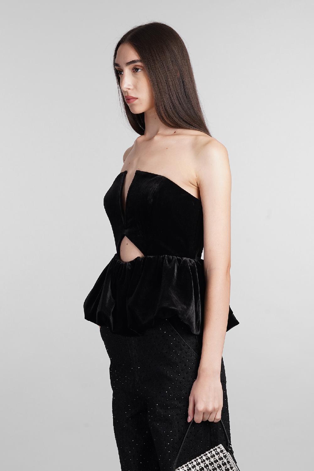 Deliberti Self Portrait Topwear In Poliestere Nero Cod. 408241 - Deliberti The Luxury Shopping