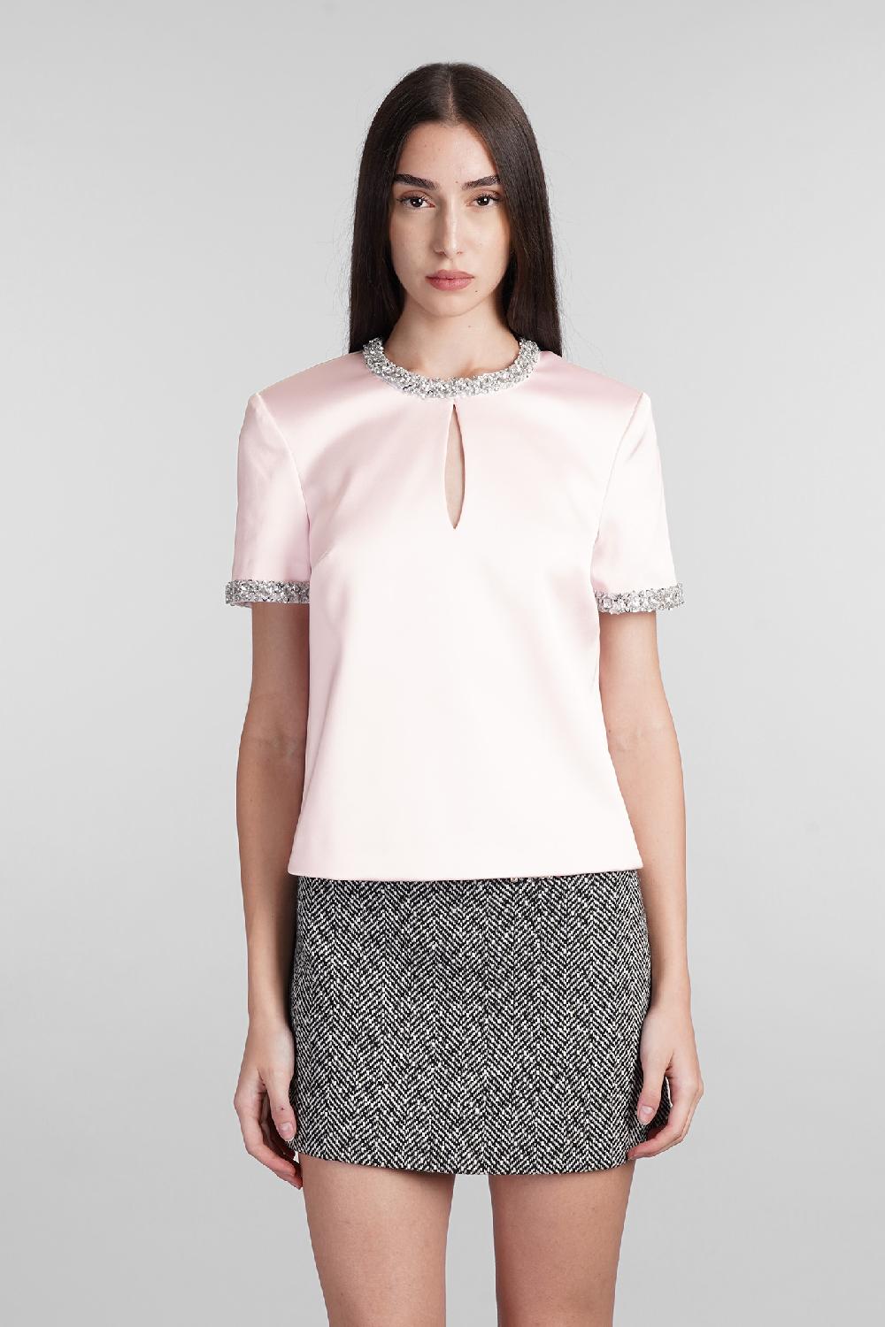 Deliberti Self Portrait Topwear in poliestere rosa cod. 408240 - Deliberti The Luxury Shopping
