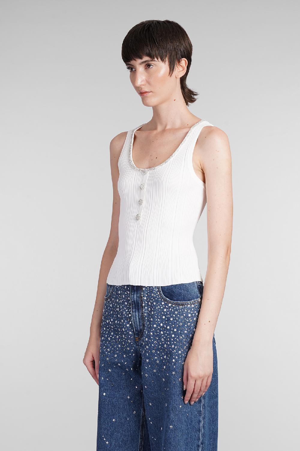 Deliberti Self Portrait Topwear In Viscosa Bianca Cod. 403755 - Deliberti The Luxury Shopping