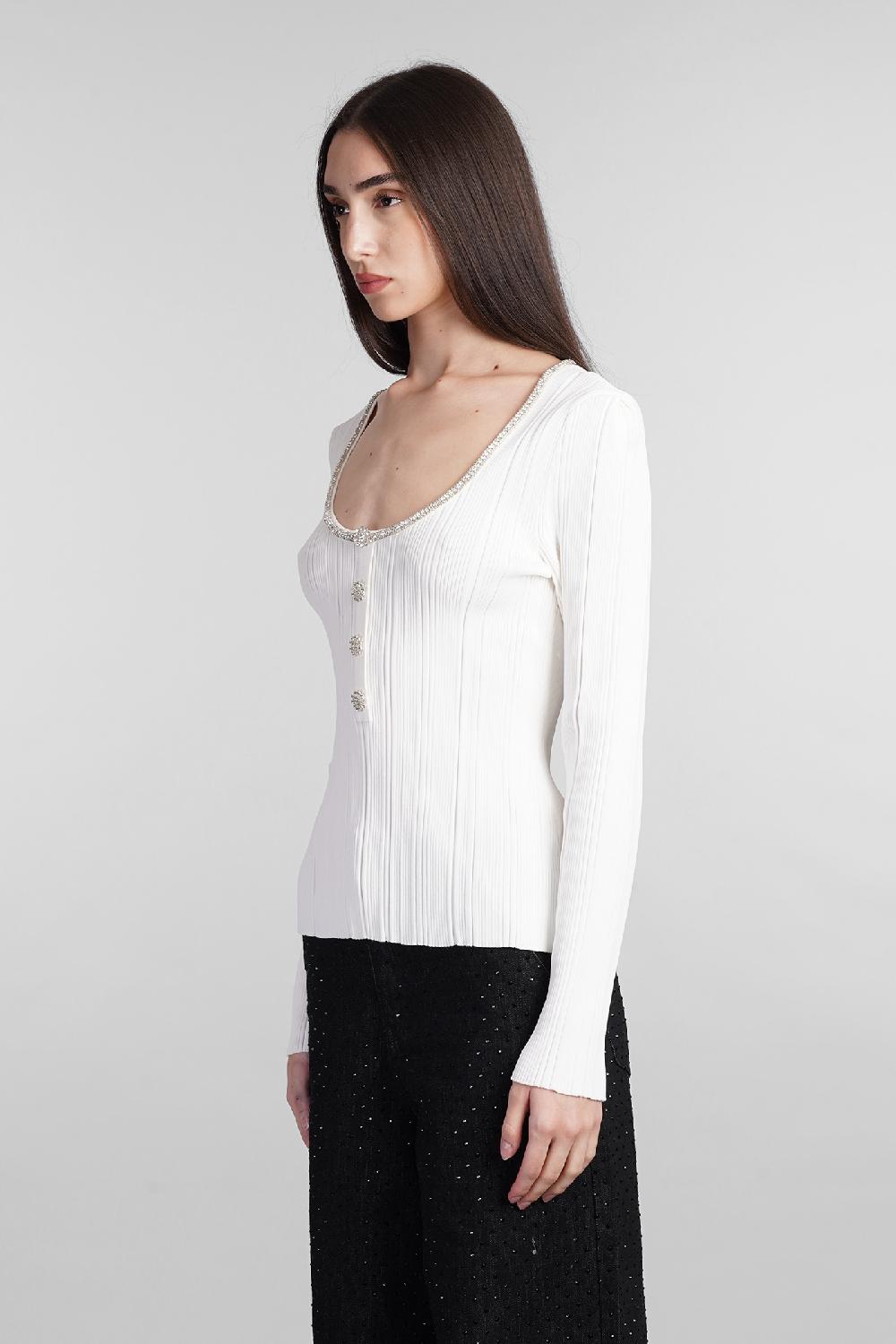 Deliberti Self Portrait Topwear In Viscosa Bianca Cod. 408237 - Deliberti The Luxury Shopping