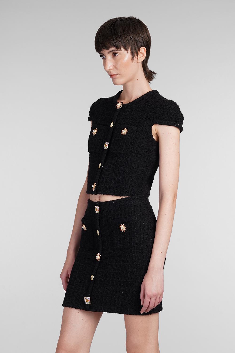 Deliberti Self Portrait Topwear In Viscosa Nera Cod. 403754 - Deliberti The Luxury Shopping