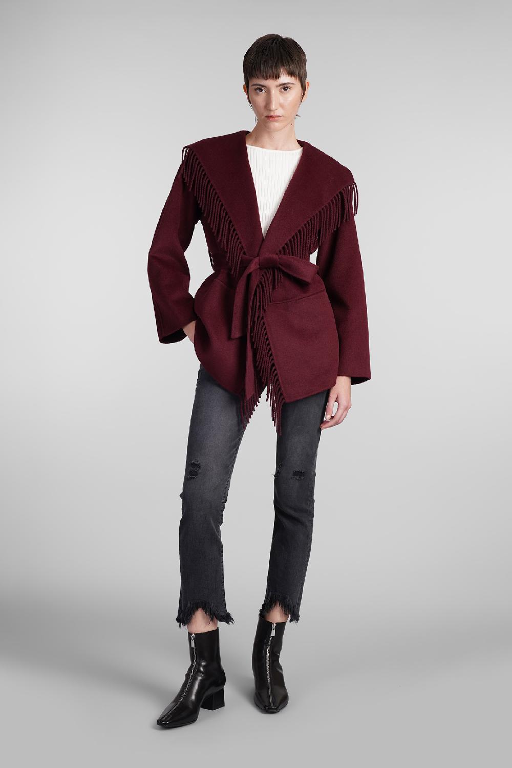 Deliberti Simkhai Giacca Casual Rowen In Lana Bordeaux Cod. 409625 - Deliberti The Luxury Shopping