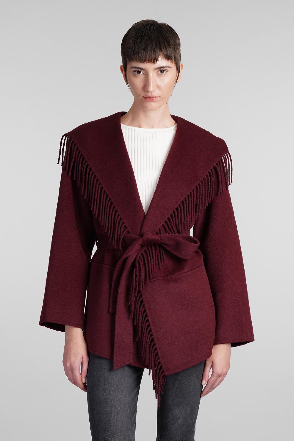 Deliberti Simkhai Giacca casual rowen in lana bordeaux cod. 409625 - Deliberti The Luxury Shopping