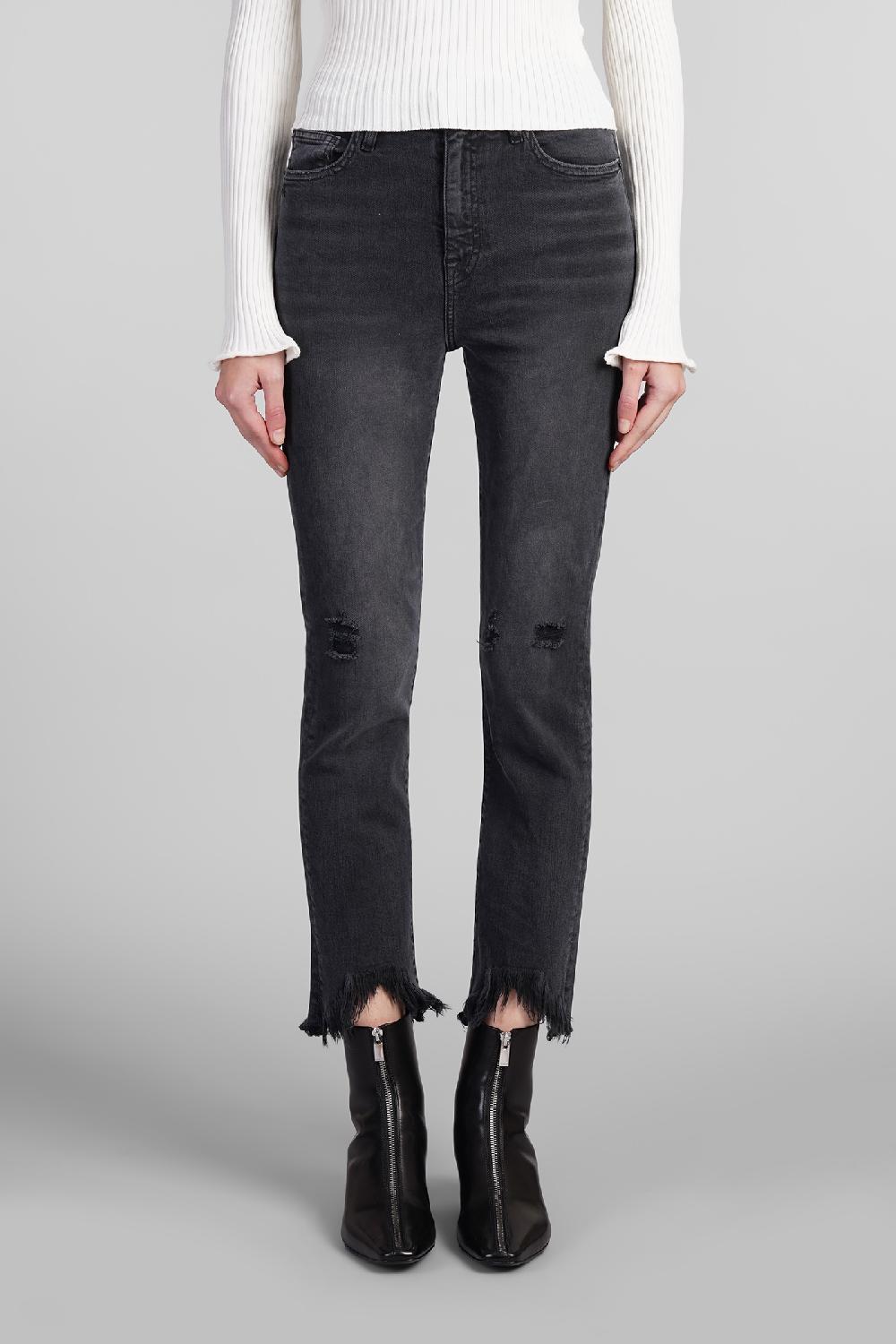 Deliberti Simkhai Jeans river in cotone nero cod. 409632 - Deliberti The Luxury Shopping