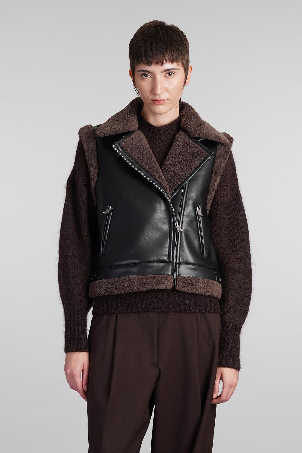 Deliberti Simkhai Montone daniels in poliuretano nero cod. 409624 - Deliberti The Luxury Shopping