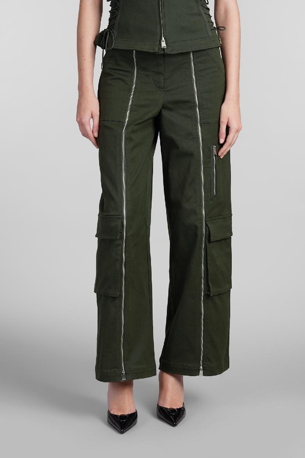 Deliberti Simkhai Pantalone fabiana in cotone verde cod. 409621 - Deliberti The Luxury Shopping