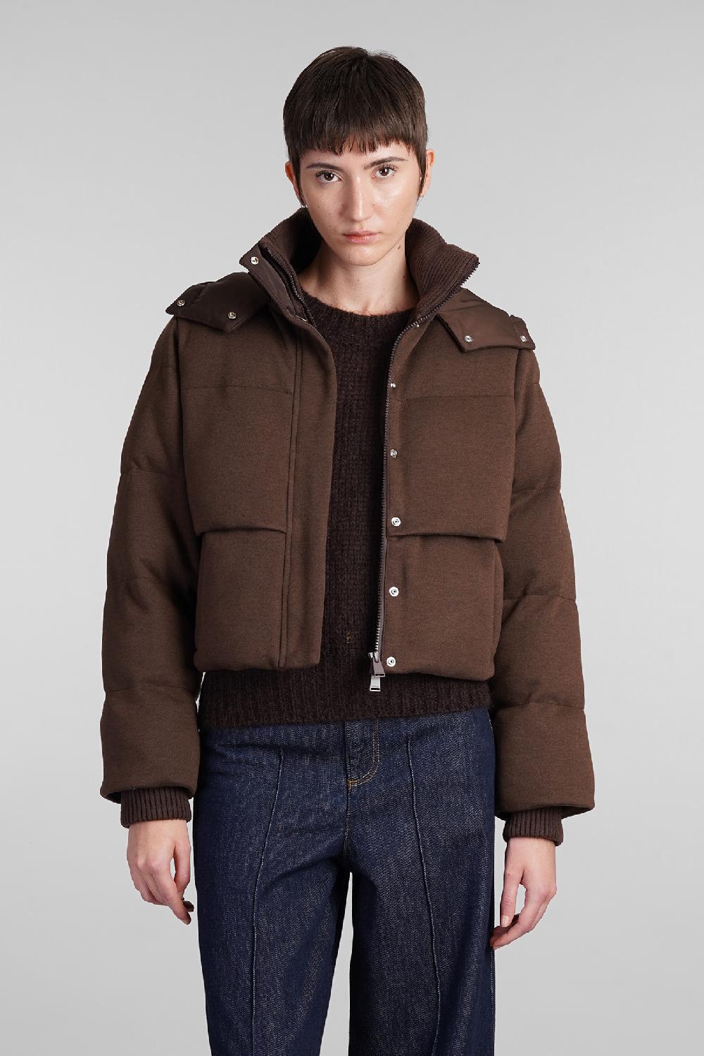 Deliberti Simkhai Piumino lana in poliestere marrone cod. 409623 - Deliberti The Luxury Shopping