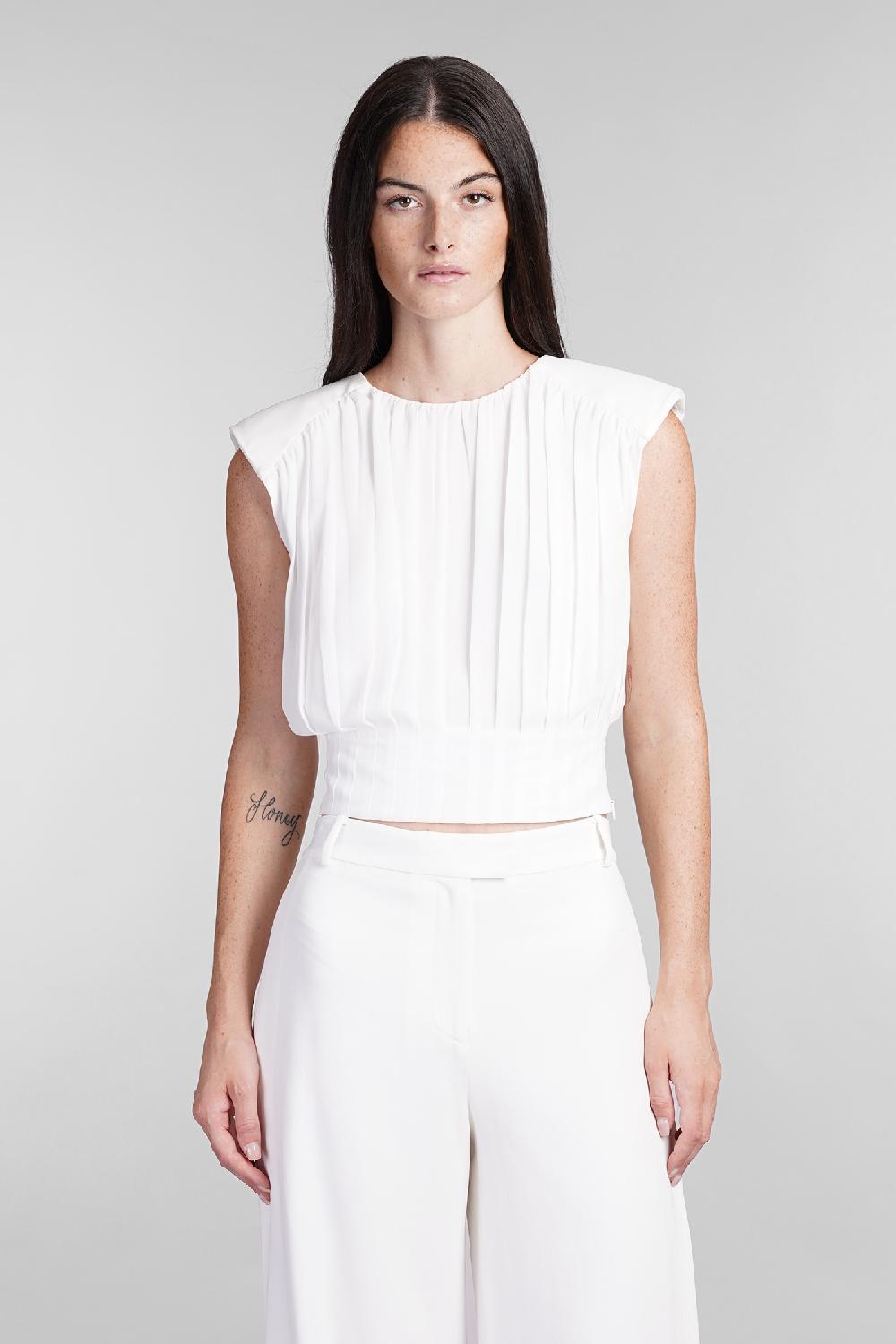 Deliberti Simkhai Topwear matilda in poliestere bianco cod. 403502 - Deliberti The Luxury Shopping
