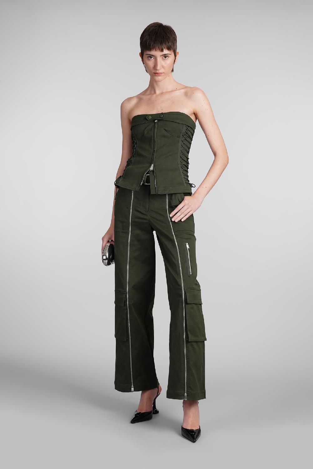 Deliberti Simkhai Topwear Sasha In Cotone Verde Cod. 409619 - Deliberti The Luxury Shopping