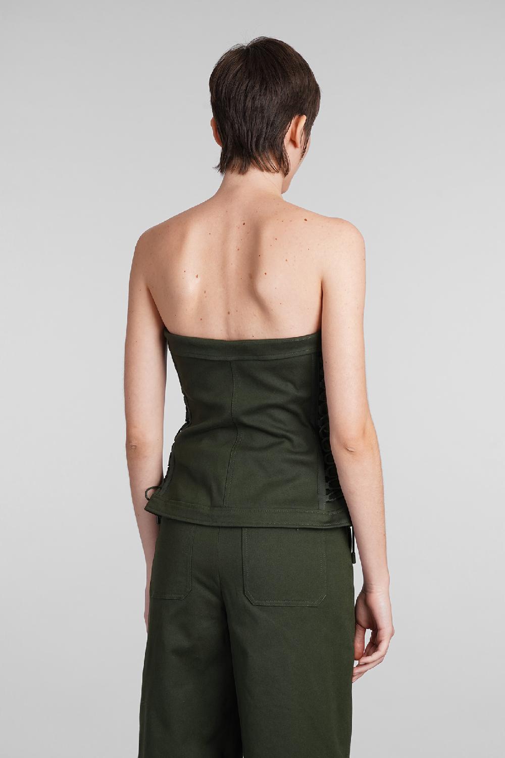 Deliberti Simkhai Topwear Sasha In Cotone Verde Cod. 409619 - Deliberti The Luxury Shopping