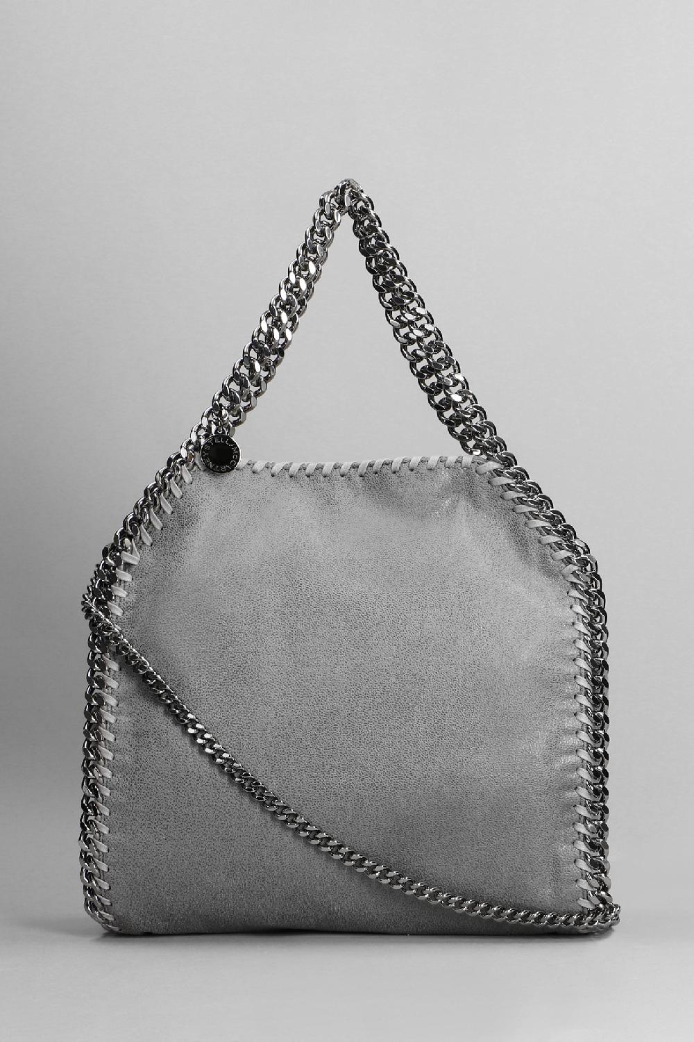 Deliberti Stella McCartney Borsa a spalla falabella in ecopelle grigia cod. 316539 - Deliberti The Luxury Shopping