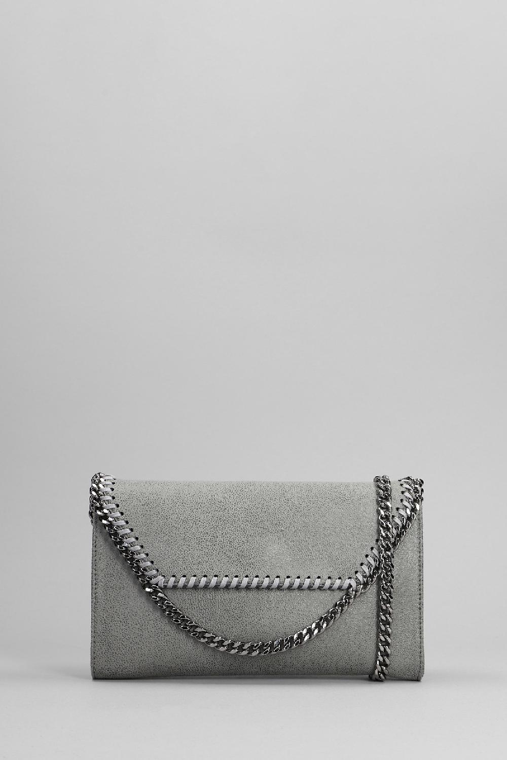 Deliberti Stella McCartney Borsa a spalla falabella in ecopelle grigia cod. 391562 - Deliberti The Luxury Shopping