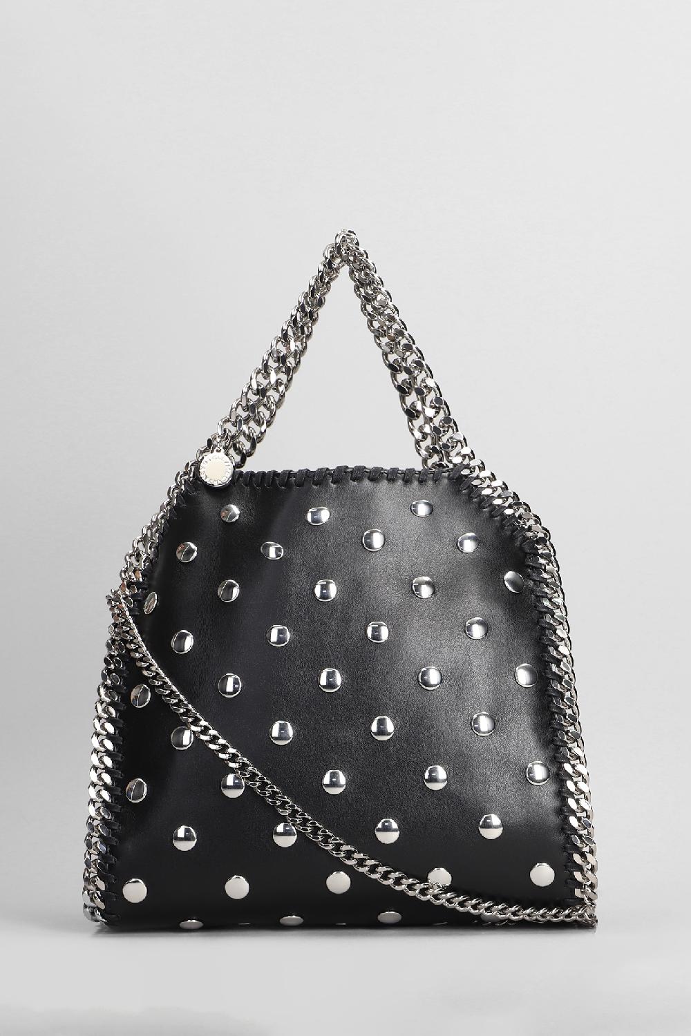 Deliberti Stella McCartney Borsa a spalla falabella in poliestere nero cod. 402917 - Deliberti The Luxury Shopping