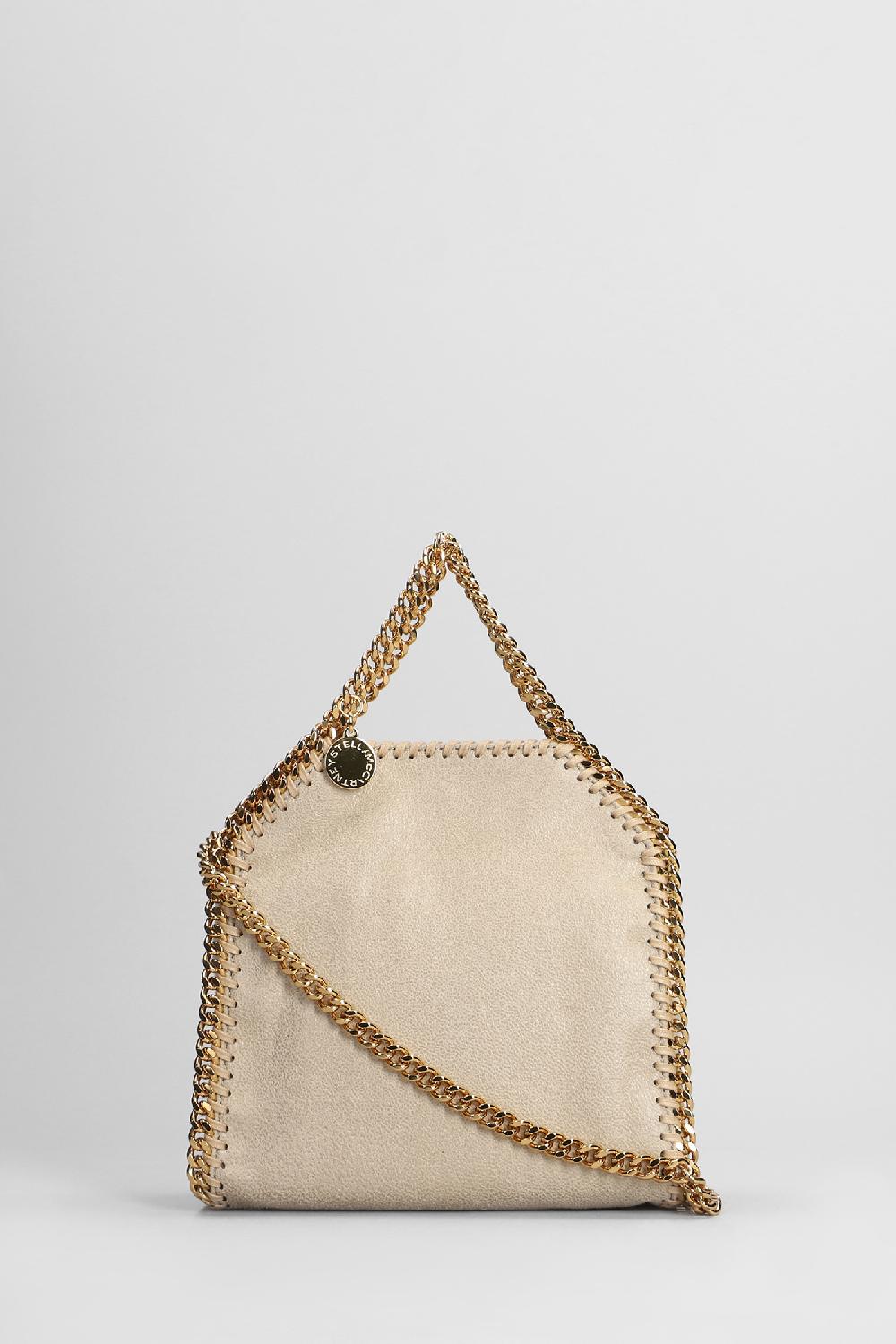 Deliberti Stella McCartney Borsa a spalla falabella in poliestere beige cod. 402922 - Deliberti The Luxury Shopping