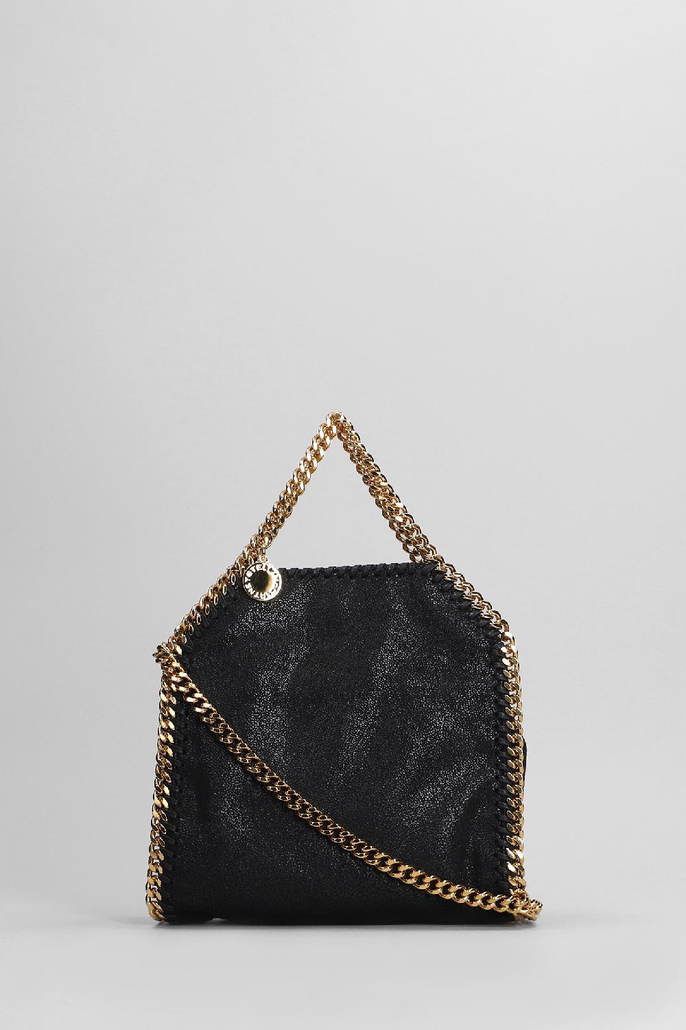 Deliberti Stella McCartney Borsa a spalla falabella in poliestere nero cod. 402924 - Deliberti The Luxury Shopping