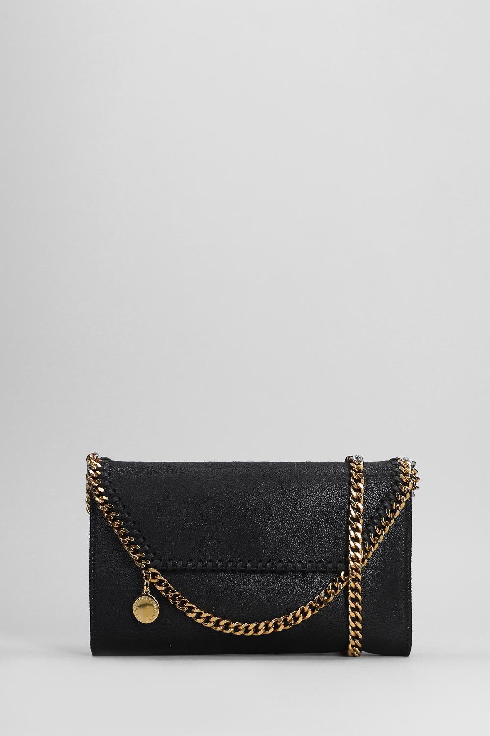 Deliberti Stella McCartney Borsa a spalla falabella in poliestere nero cod. 402928 - Deliberti The Luxury Shopping