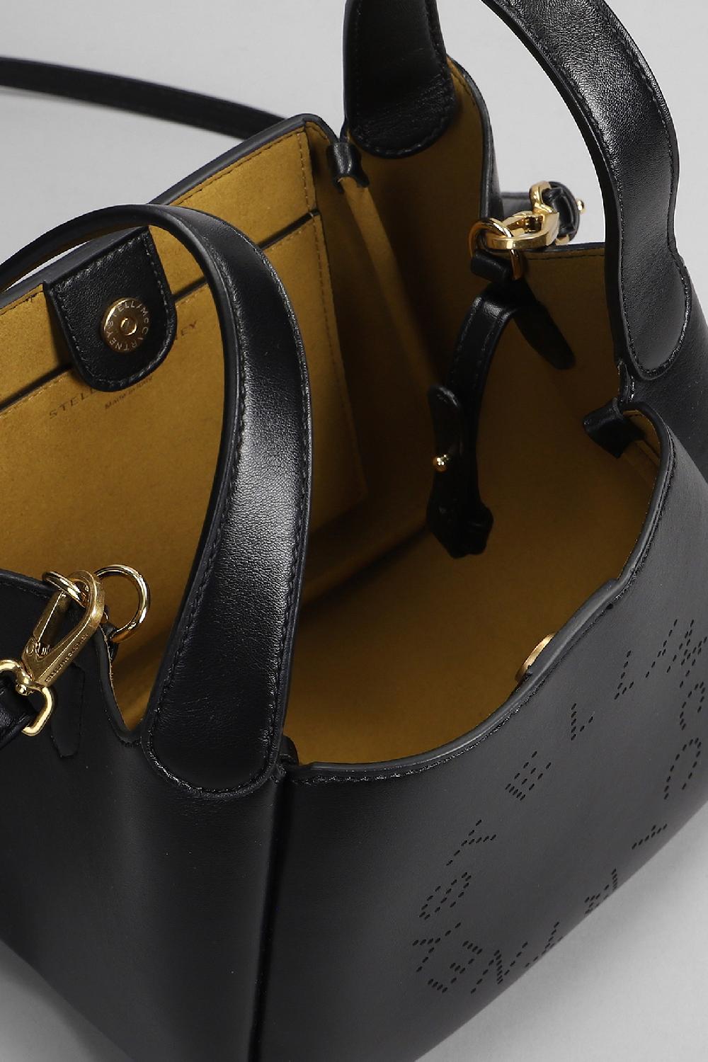 Deliberti Stella McCartney Borsa A Spalla In Poliuretano Nero Cod. 399067 - Deliberti The Luxury Shopping