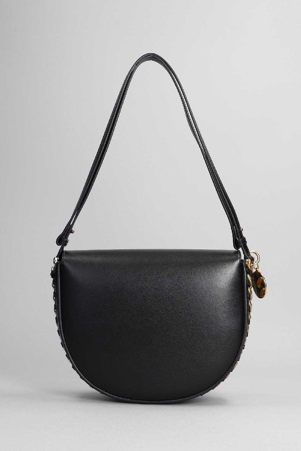 Deliberti Stella McCartney Borsa A Spalla Medium Flap In Poliammide Nera Cod. 372526 - Deliberti The Luxury Shopping