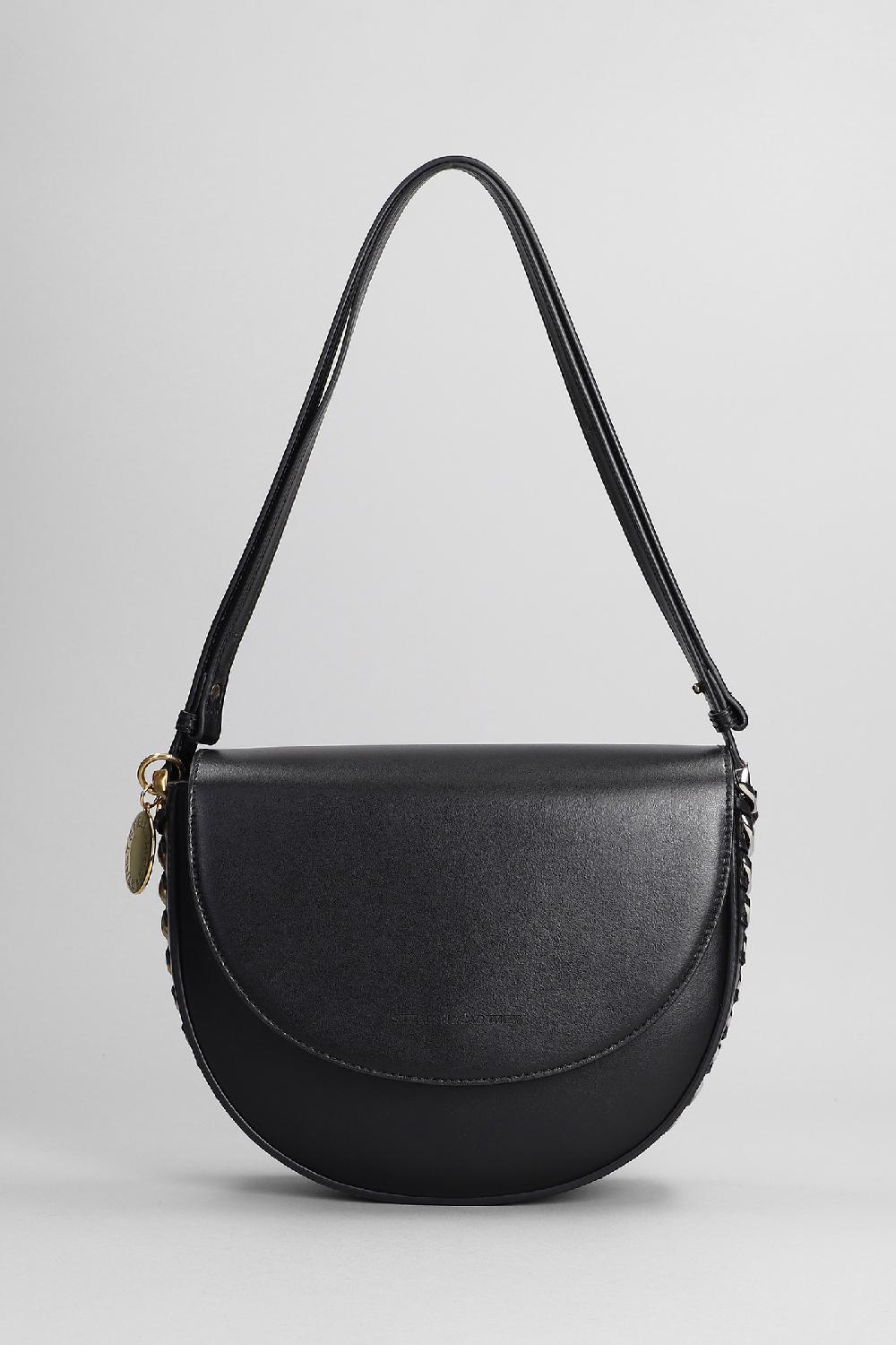 Deliberti Stella McCartney Borsa A Spalla Medium Flap In Poliammide Nera Cod. 372526 - Deliberti The Luxury Shopping