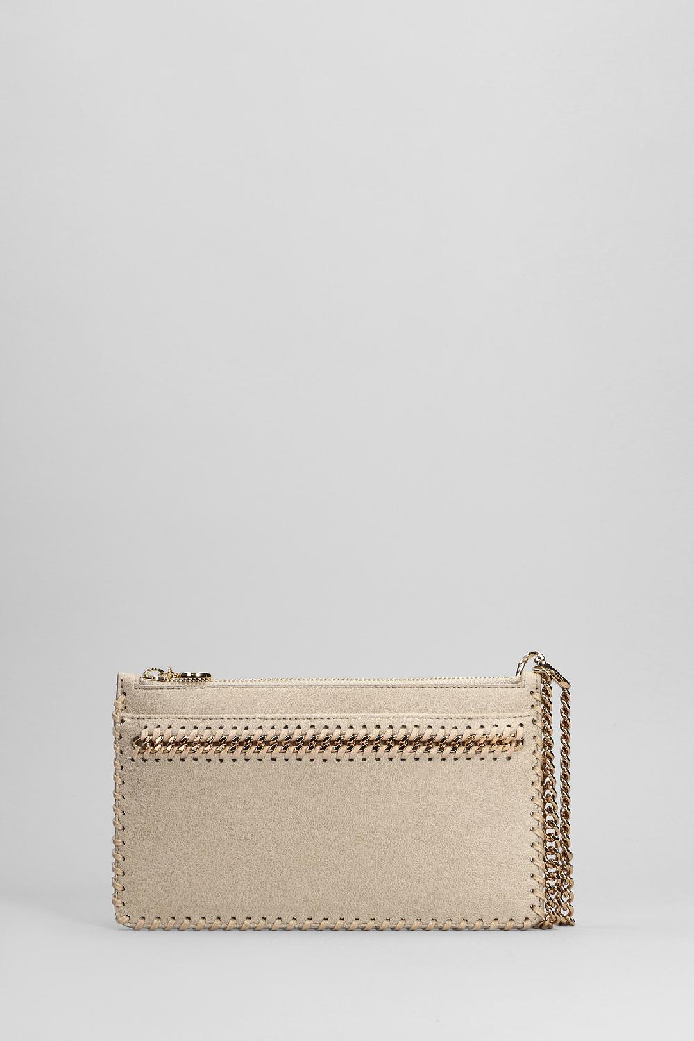 Deliberti Stella McCartney Pochette falabella clutch in poliestere beige cod. 401628 - Deliberti The Luxury Shopping