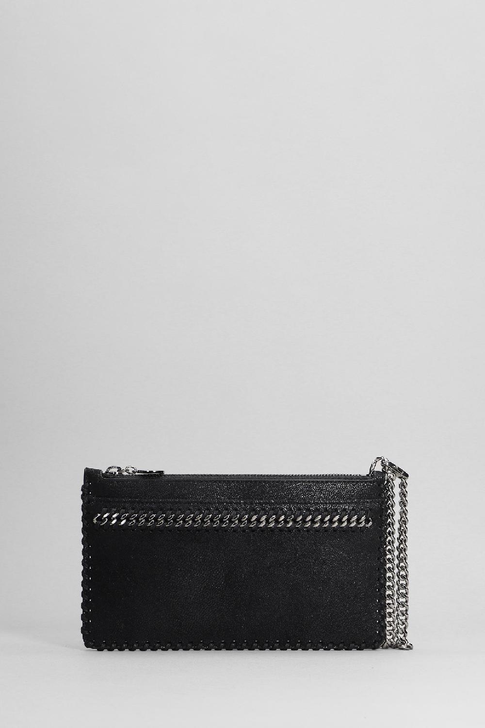 Deliberti Stella McCartney Pochette falabella clutch in poliestere nero cod. 401629 - Deliberti The Luxury Shopping