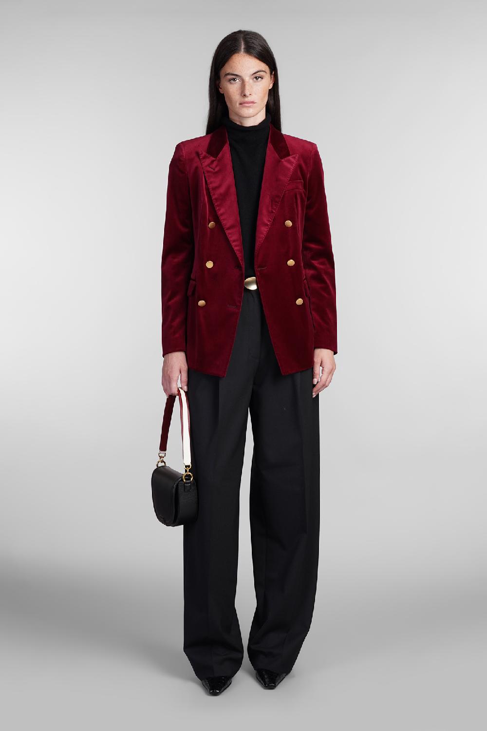 Deliberti Tagliatore 0205 Blazer J Parigi10b In Cotone Bordeaux Cod. 404369 - Deliberti The Luxury Shopping