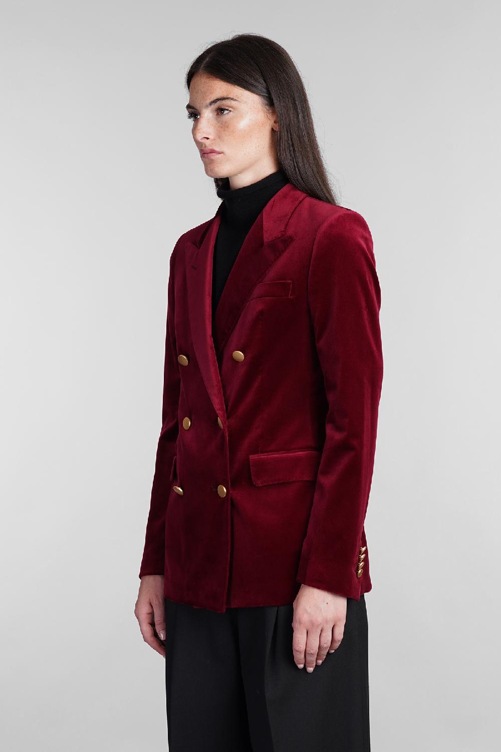 Deliberti Tagliatore 0205 Blazer J Parigi10b In Cotone Bordeaux Cod. 404369 - Deliberti The Luxury Shopping