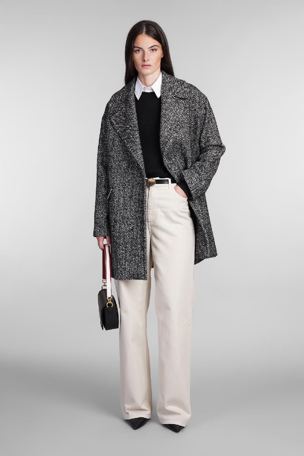 Deliberti Tagliatore 0205 Cappotto Astrid In Lana Nera Cod. 405131 - Deliberti The Luxury Shopping