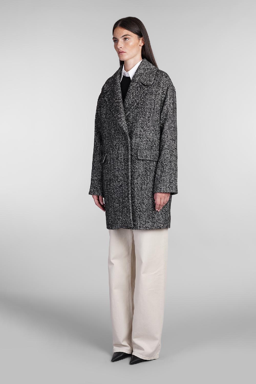 Deliberti Tagliatore 0205 Cappotto Astrid In Lana Nera Cod. 405131 - Deliberti The Luxury Shopping