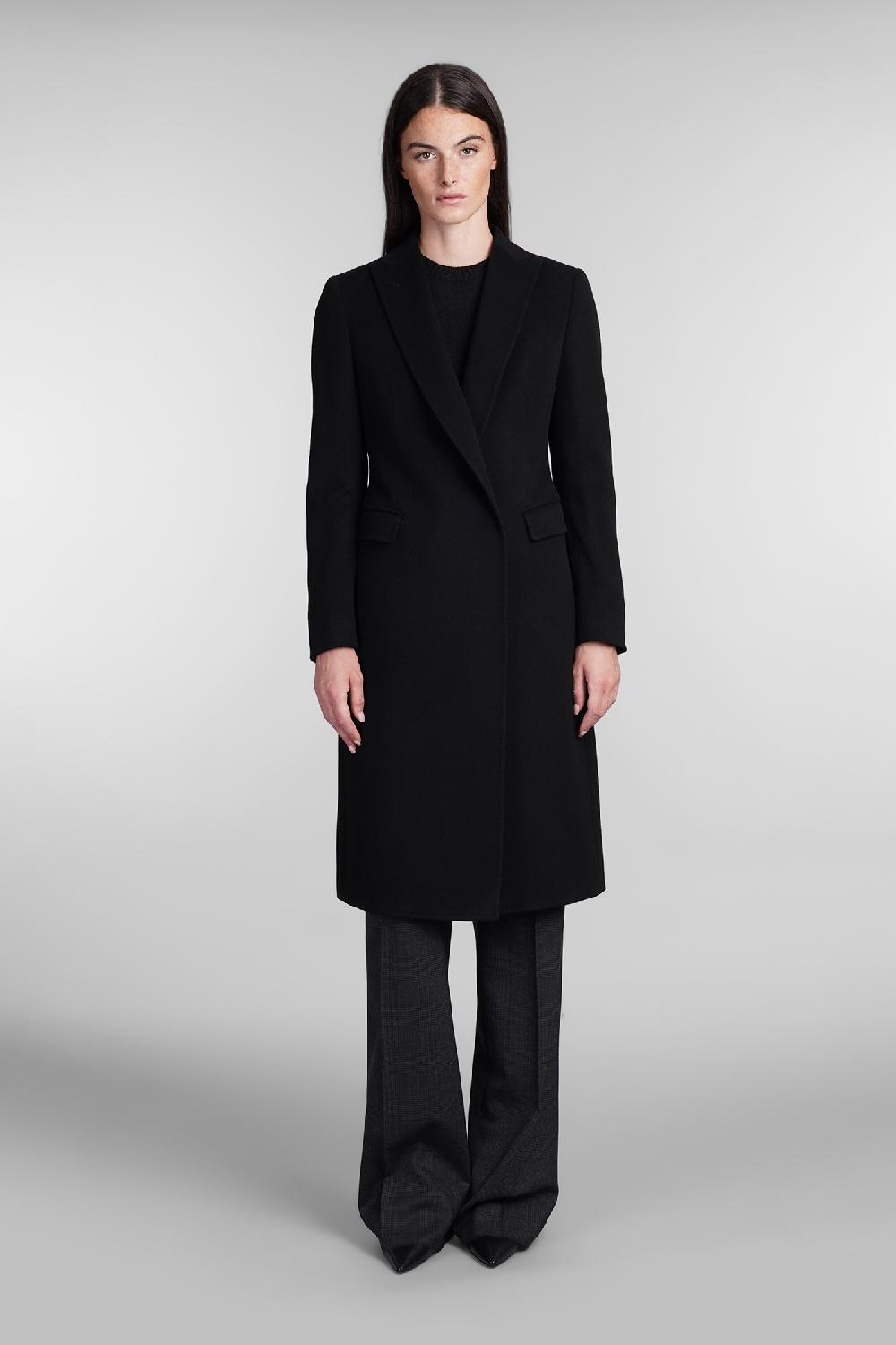 Deliberti Tagliatore 0205 Cappotto c zeudi in lana nera cod. 404367 - Deliberti The Luxury Shopping