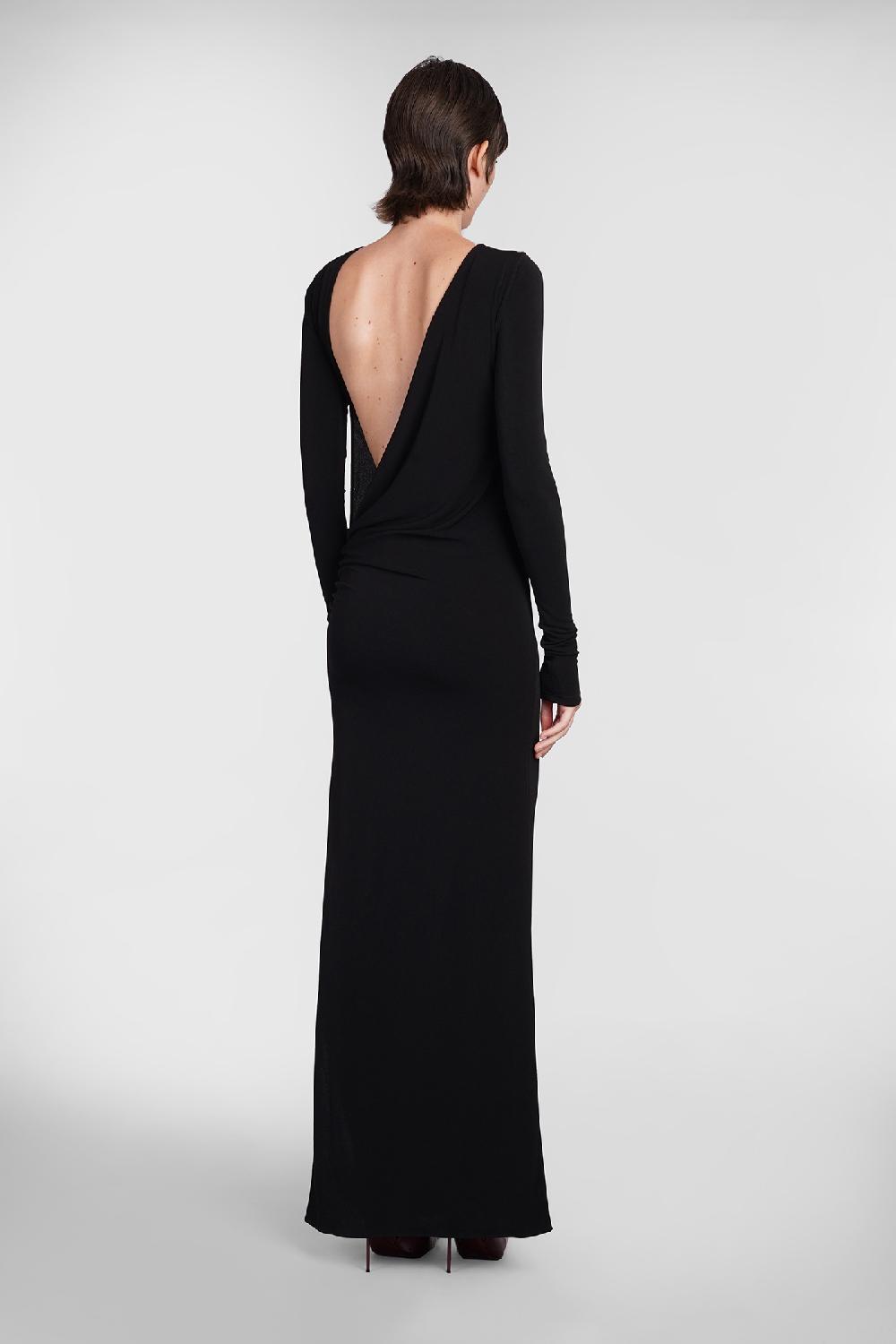 Deliberti The Andamane Abito Sophie Maxi In Poliestere Nero Cod. 403566 - Deliberti The Luxury Shopping