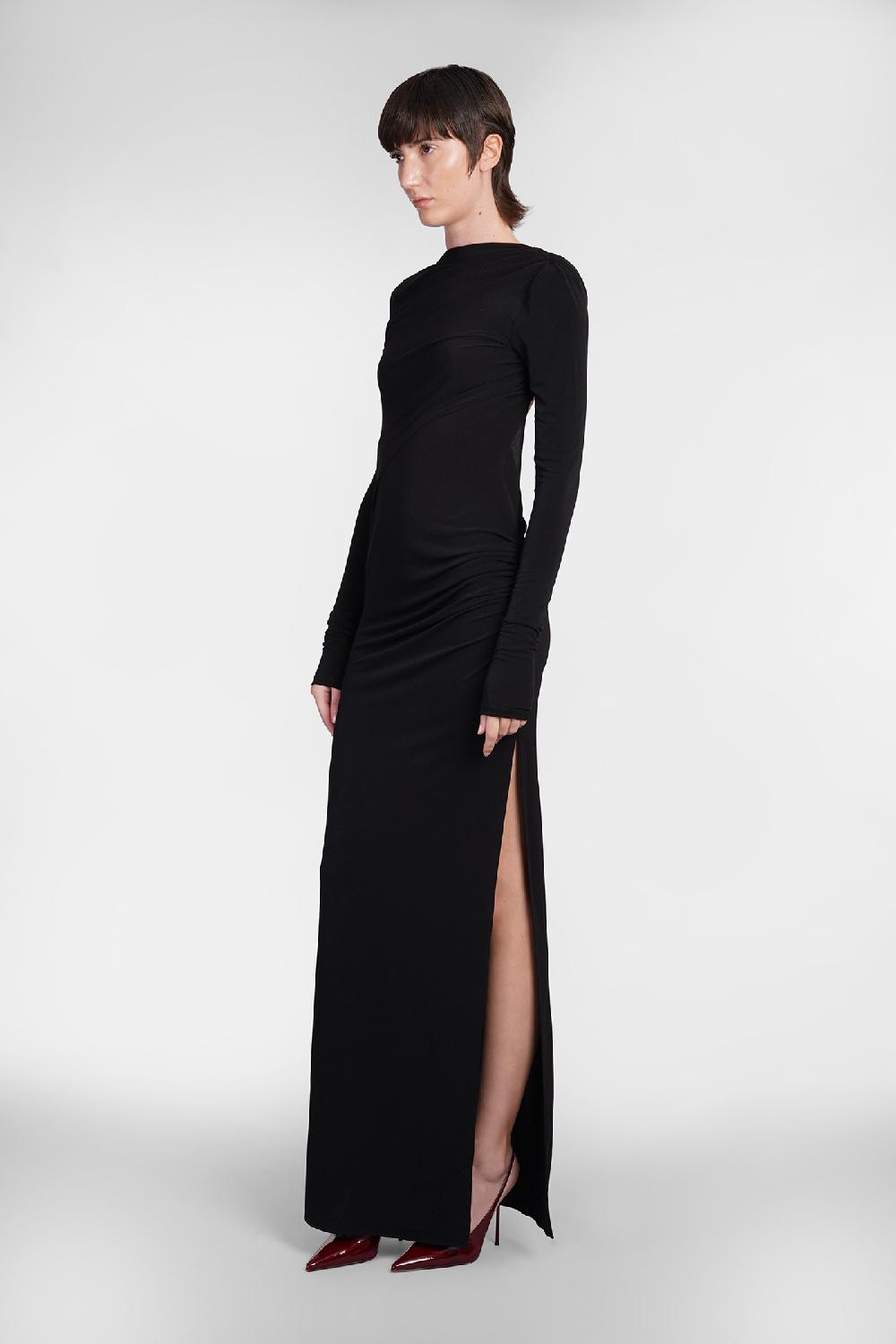 Deliberti The Andamane Abito Sophie Maxi In Poliestere Nero Cod. 403566 - Deliberti The Luxury Shopping