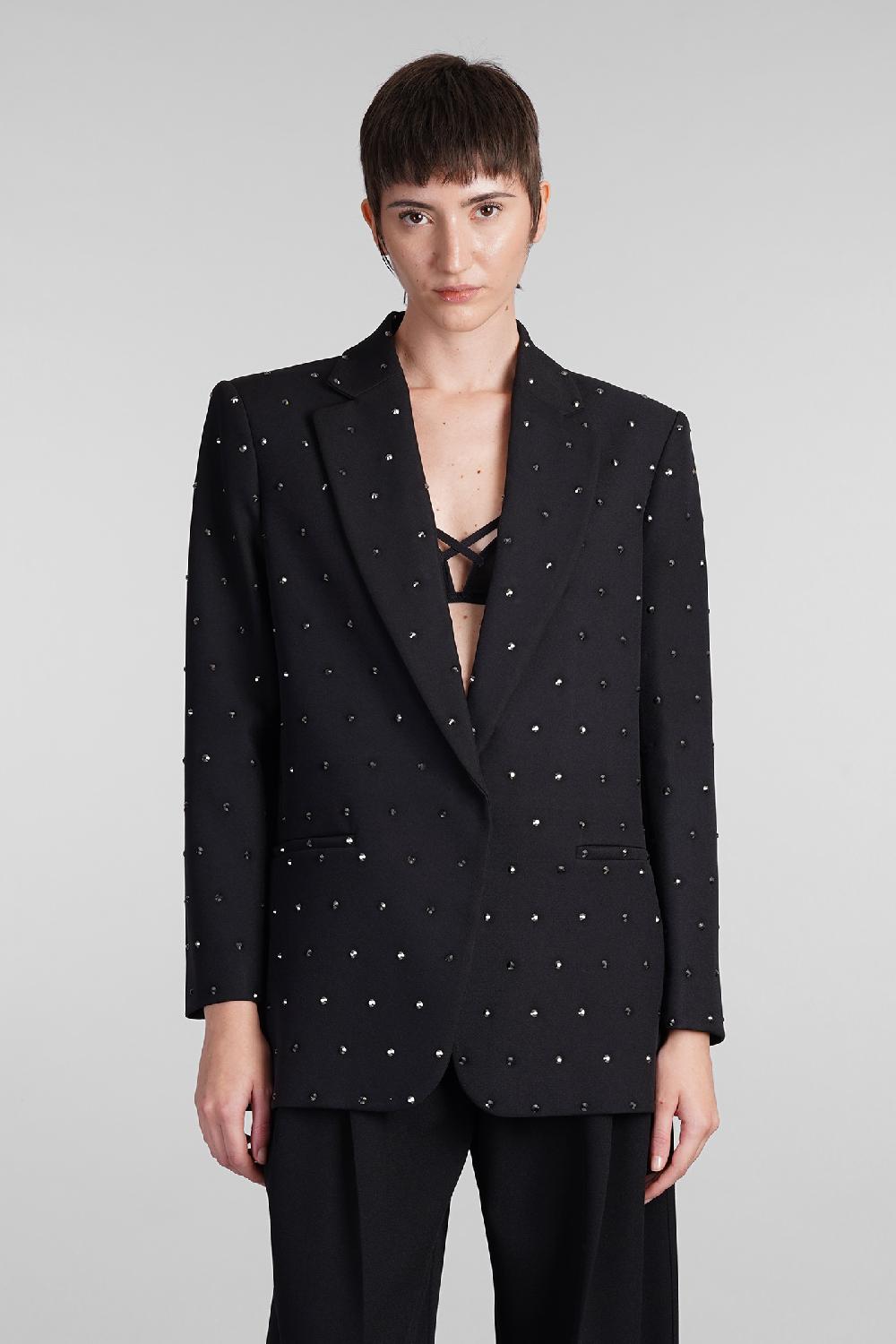 Deliberti The Andamane Blazer guia crystal in poliestere nero cod. 408913 - Deliberti The Luxury Shopping