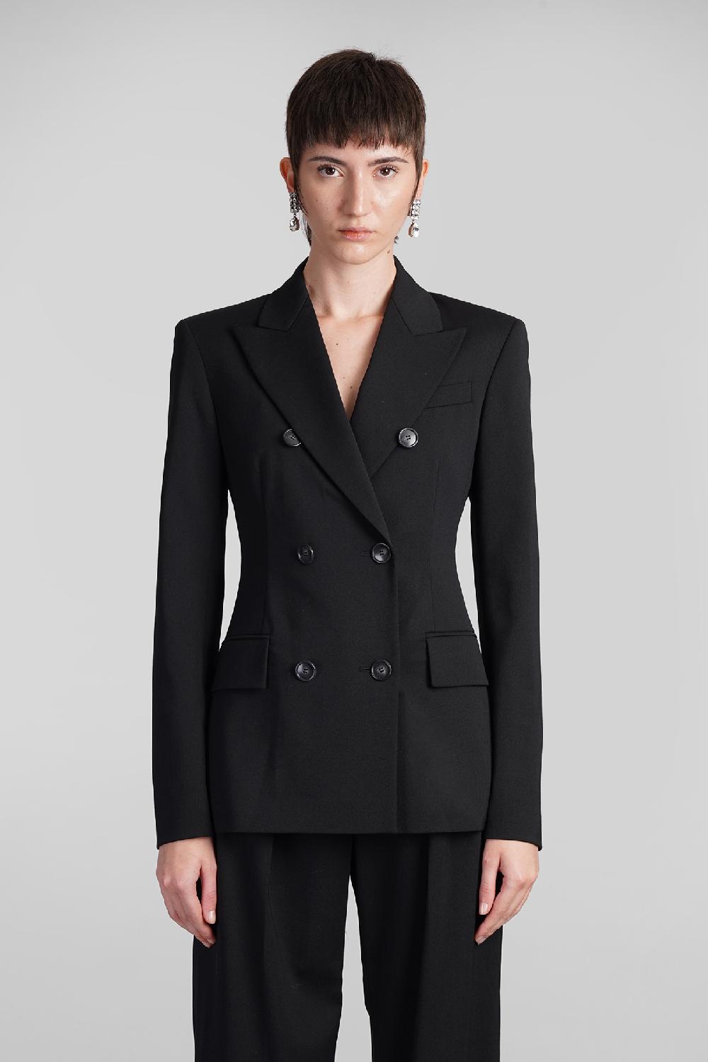 Deliberti The Andamane Blazer shannon in poliestere nero cod. 403576 - Deliberti The Luxury Shopping