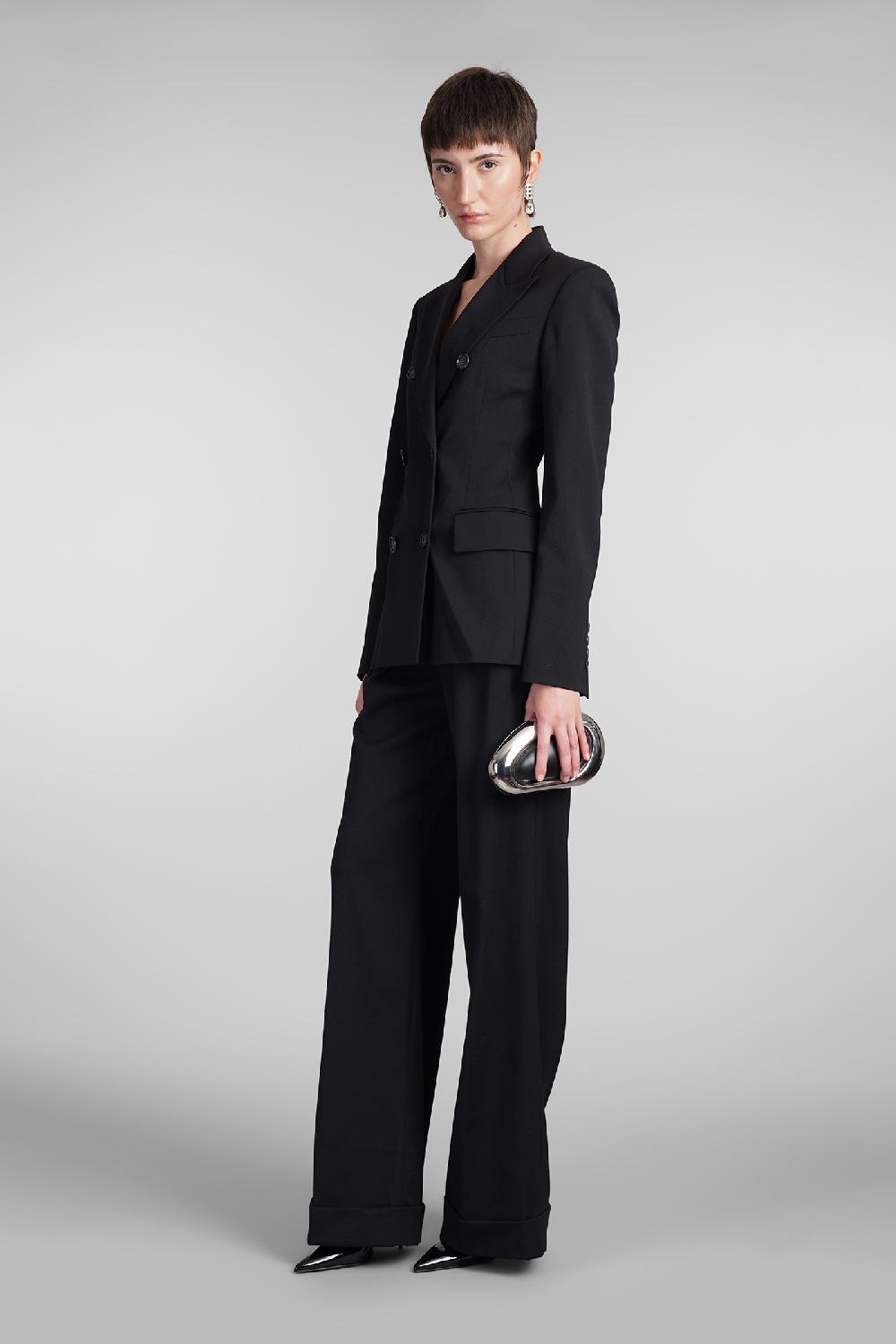 Deliberti The Andamane Pantalone Nathalie In Poliestere Nero Cod. 403571 - Deliberti The Luxury Shopping
