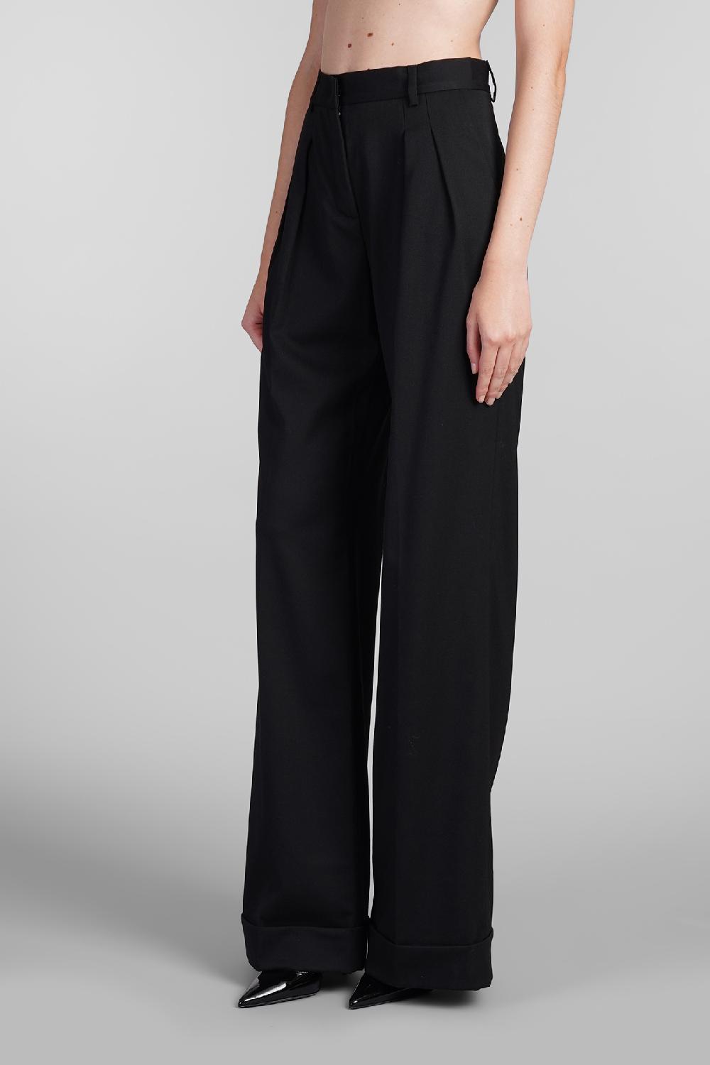 Deliberti The Andamane Pantalone Nathalie In Poliestere Nero Cod. 403571 - Deliberti The Luxury Shopping