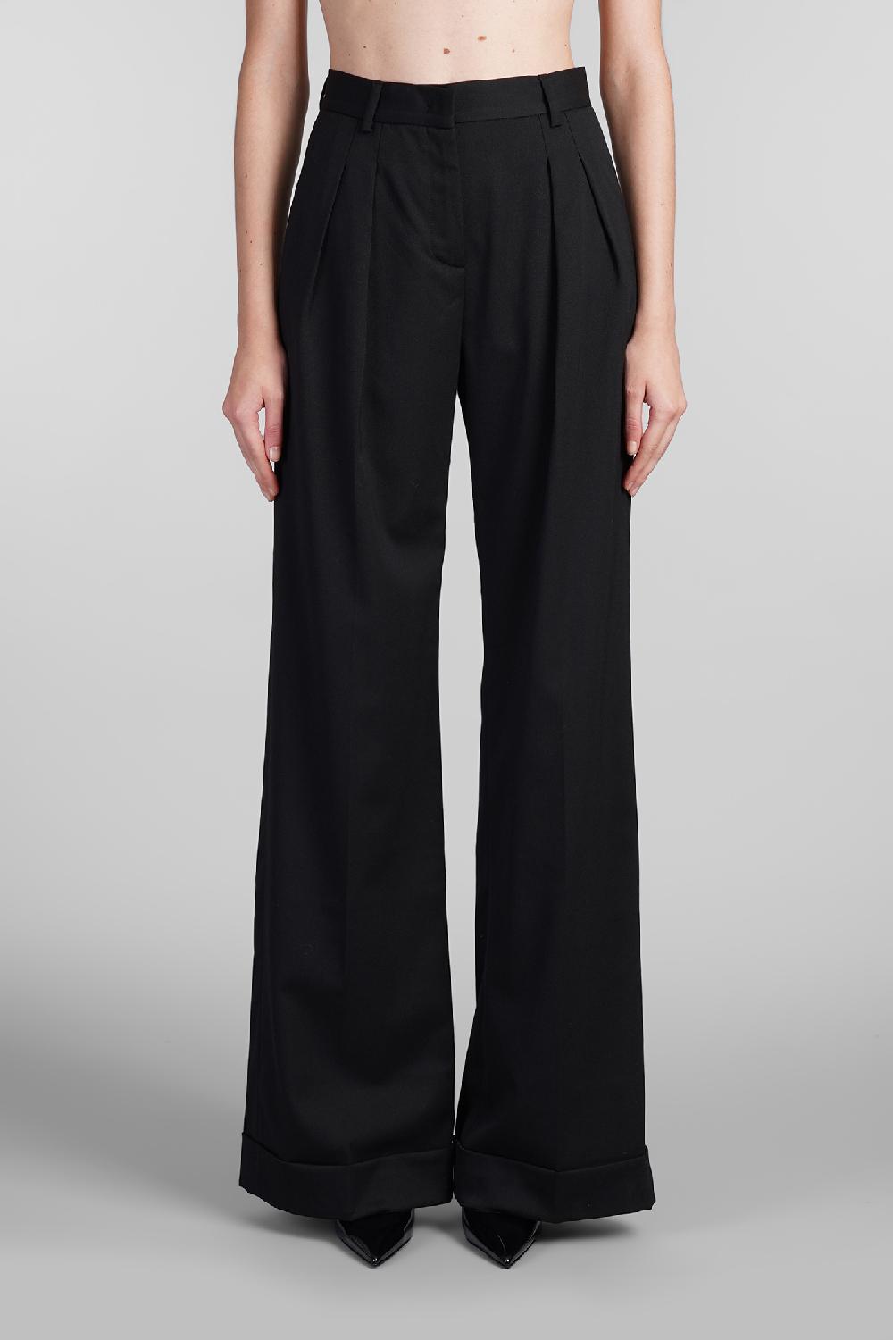 Deliberti The Andamane Pantalone nathalie in poliestere nero cod. 403571 - Deliberti The Luxury Shopping