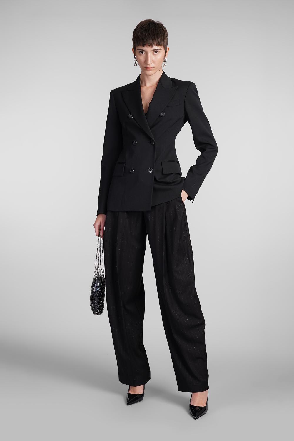 Deliberti The Andamane Pantalone Tracy In Poliestere Nero Cod. 408216 - Deliberti The Luxury Shopping