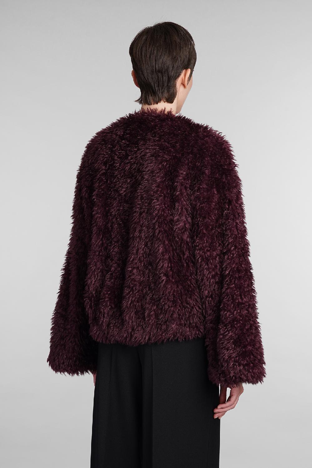 Deliberti The Andamane Pelliccia Olena In Poliestere Bordeaux Cod. 409037 - Deliberti The Luxury Shopping