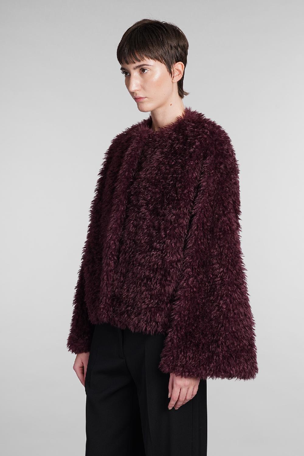 Deliberti The Andamane Pelliccia Olena In Poliestere Bordeaux Cod. 409037 - Deliberti The Luxury Shopping